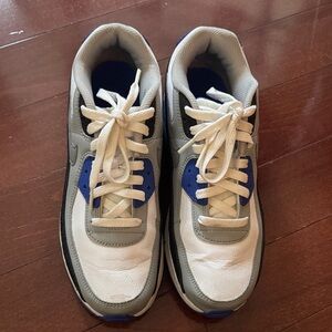 Nike Women's White, Gray & Blue Lace-Up Sneakers